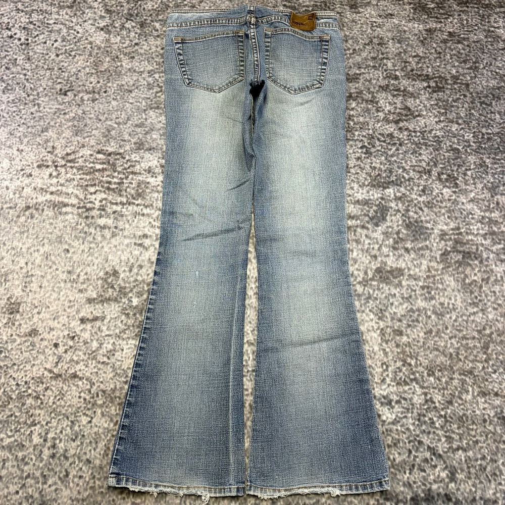 VTG Mossimo Jeans Size 1 (28x30) Blue Low Rise Bootcut Flare Western Hippie Y2K